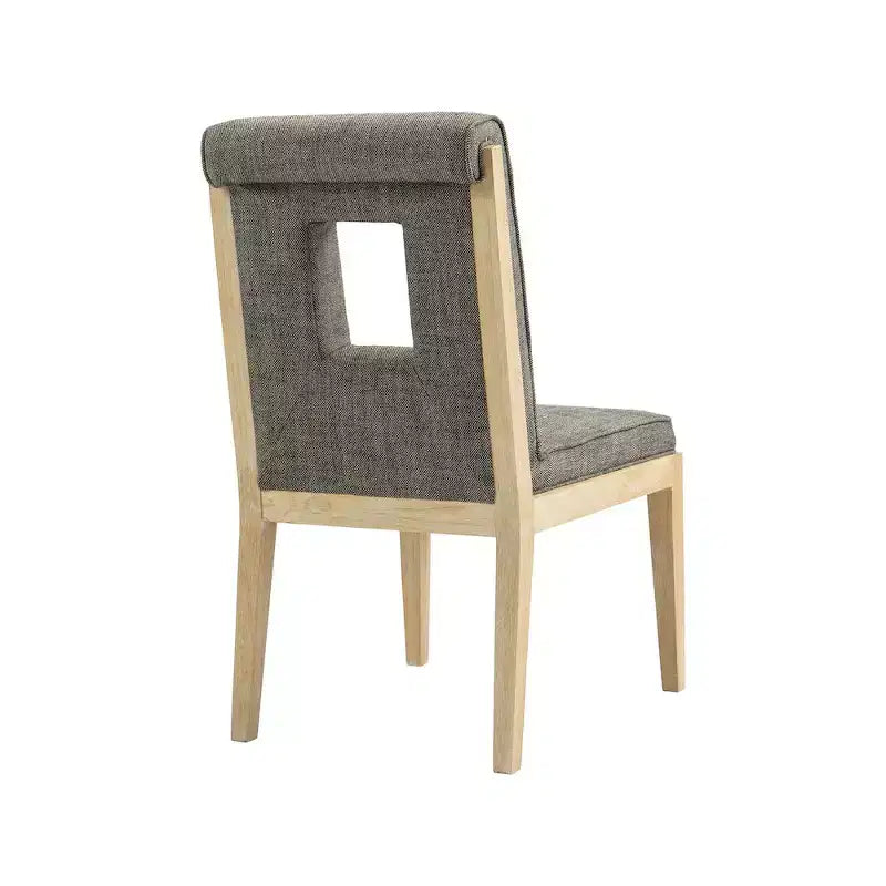 Meridian Furniture, Chaises de salle à manger Gwendolyn en tissu texturé lin, lot de 2