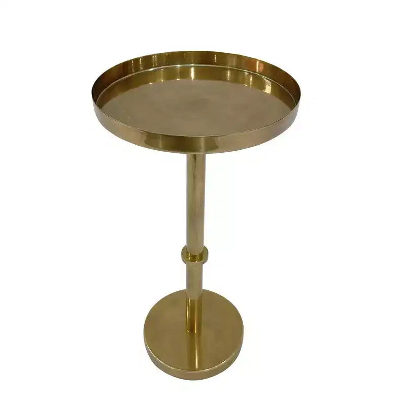 Table d'appoint Royal Hampton de 22 pouces avec base pilier vintage élégante et plateau rond