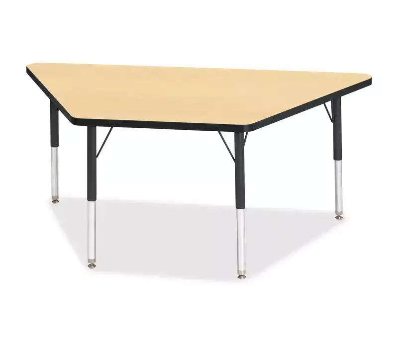 Table trapézoïdale classique Berries de Jonti-Craft, hauteur élémentaire, 30 x 60 po, noire