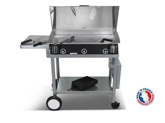 Pack plancha électrique  Lux 830 Carbon - Chariot Monceau Planchaelec