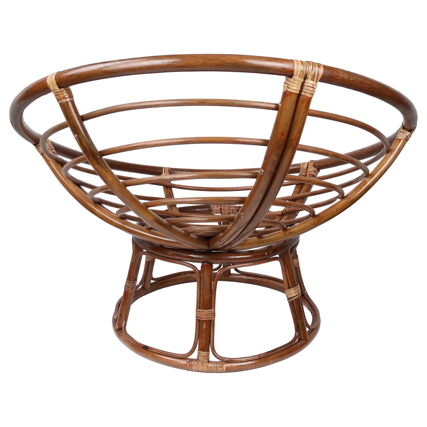 Fauteuil Papasan en rotin Bali 42 po avec coussin en sergé