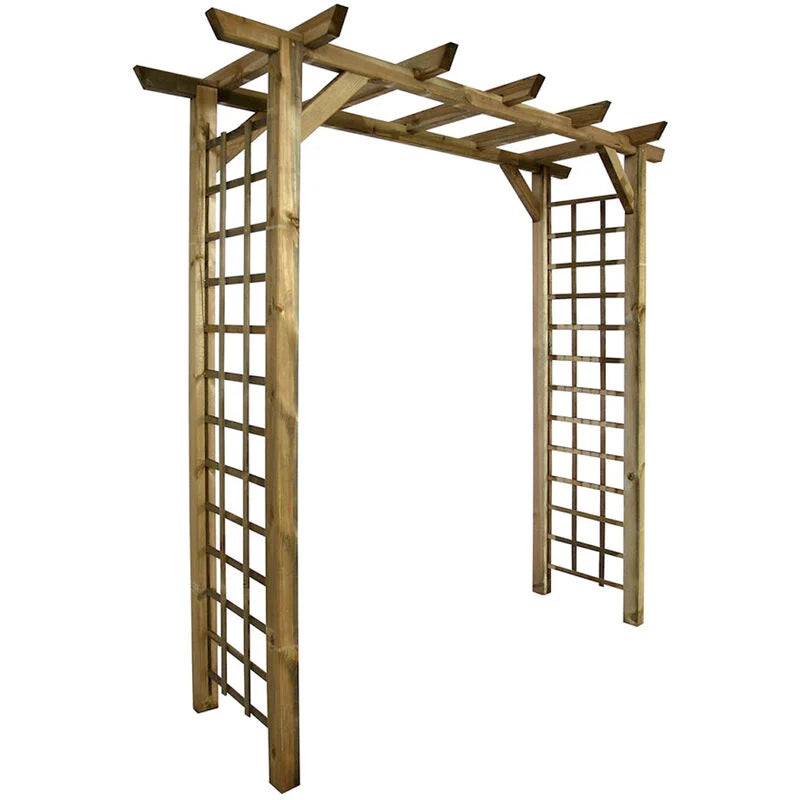 Arche jasmin droite + 4 supports poteaux à enfoncer
