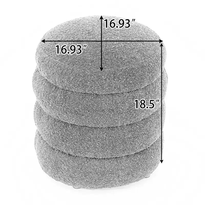 Okak Ottoman Rond Moderne Banc Tabouret de Coiffeuse Chaise Rembourrée en Velours Doux Tabouret Repose-Pieds pour Canapé Salon Chambre Entrée