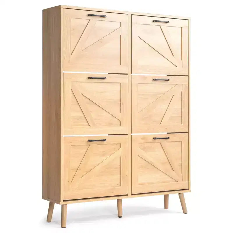 Meuble à chaussures Karl Home en bois à 6 tiroirs basculants