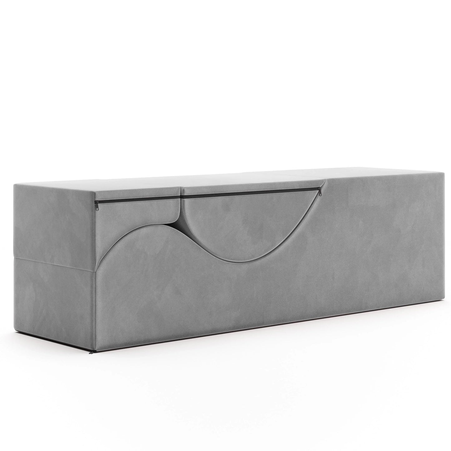 Avana Kami Chaise convertible / Yoga & Massage - Pouf 2 en 1 avec chaise longue de yoga escamotable, Microvelours - N/A