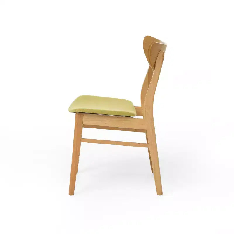 Chaises de salle à manger GDFStudio Toranto en bois d'hévéa et tissu d'inspiration Mid-Century (Lot de 2)