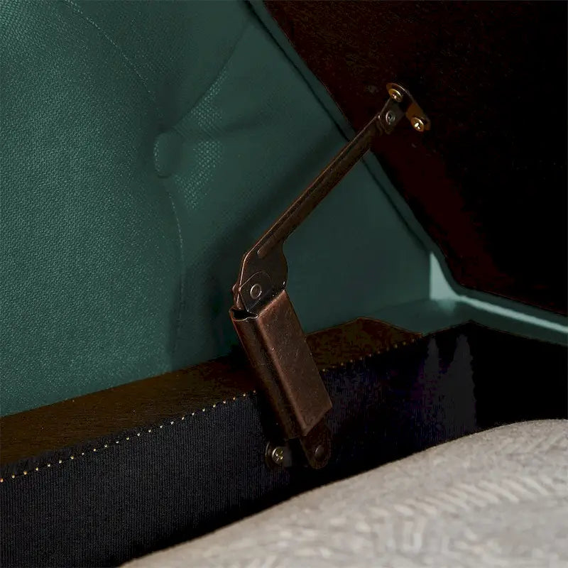 Banc de rangement pour chambre, bout de lit, accoudoirs roulés, canapé ottoman en velours, long banc