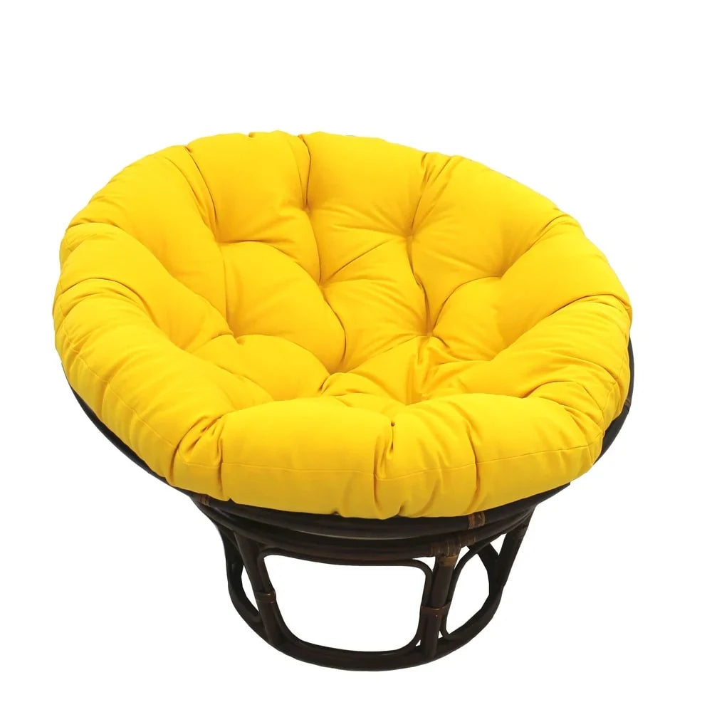Fauteuil Papasan en rotin Bali 42 po avec coussin en sergé