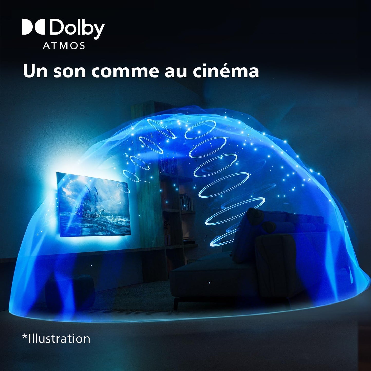 Philips 8000 series 50PUS8309/12 Fernseher 127 cm (50") 4K Ultra HD Smart-TV WLAN Schwarz 350 cd/m? (50PUS8309/12) [Classe énergétique G]