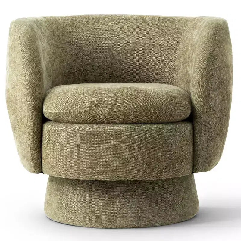 Lot de 2 fauteuils pivotants modernes avec revêtement en tissu, fauteuil lounge pivotant à 360° pour salon, chambre à coucher - Panipeachy