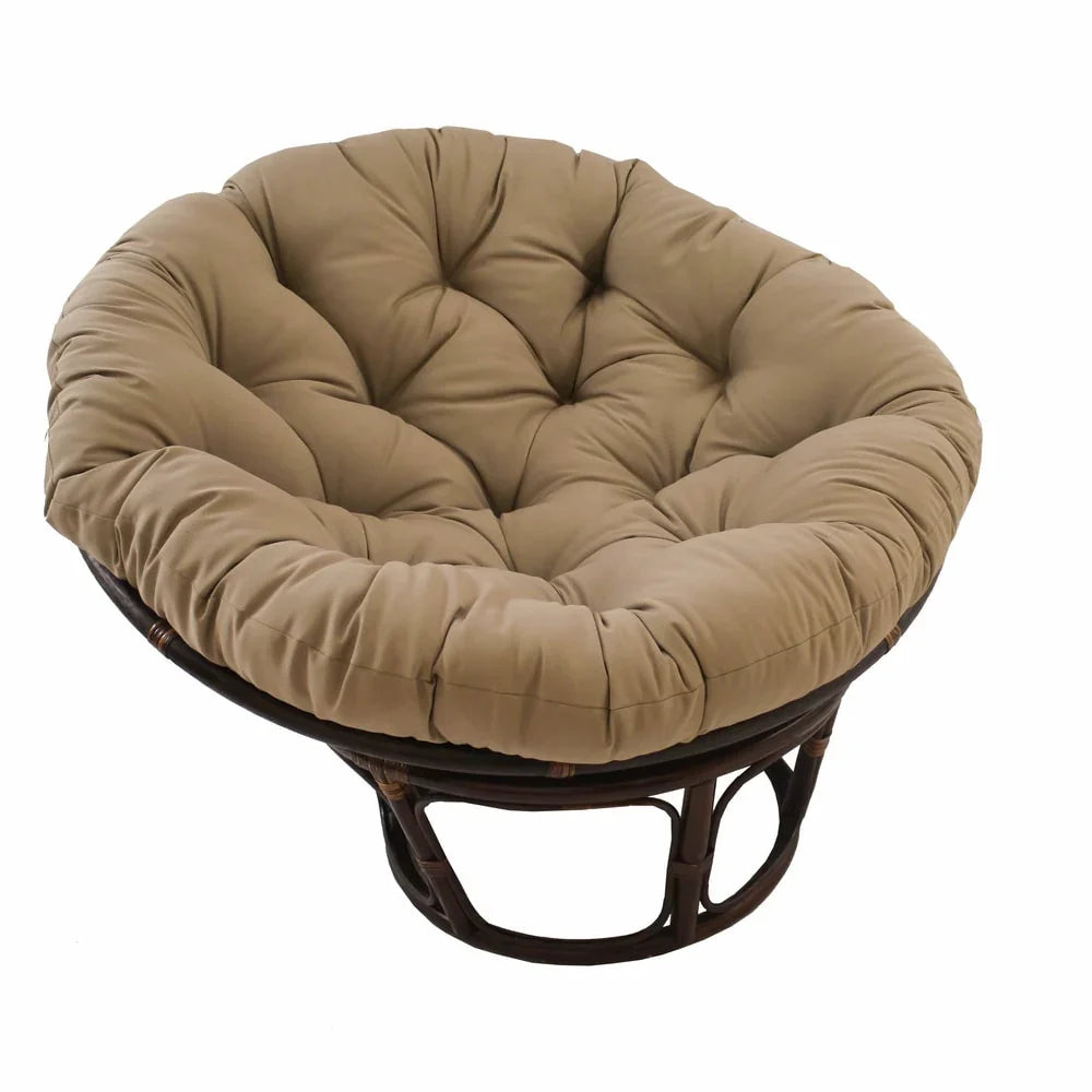Fauteuil Papasan en rotin Bali 42 po avec coussin en sergé
