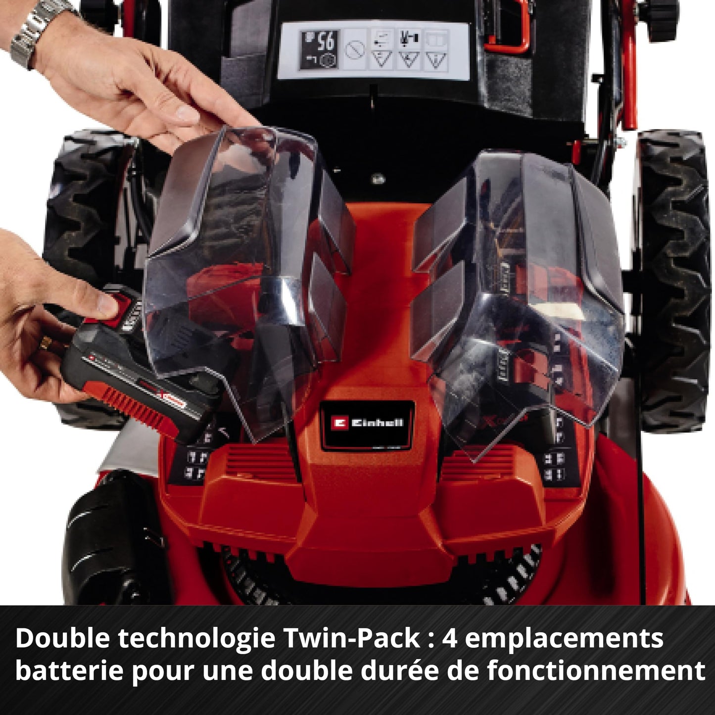 Einhell Professional Tondeuse à gazon sans fil GP-CM 36/47 S HW Li Power X-Change (36V, 47 cm largeur de coupe, autotractée, moteur sans charbon) Livr