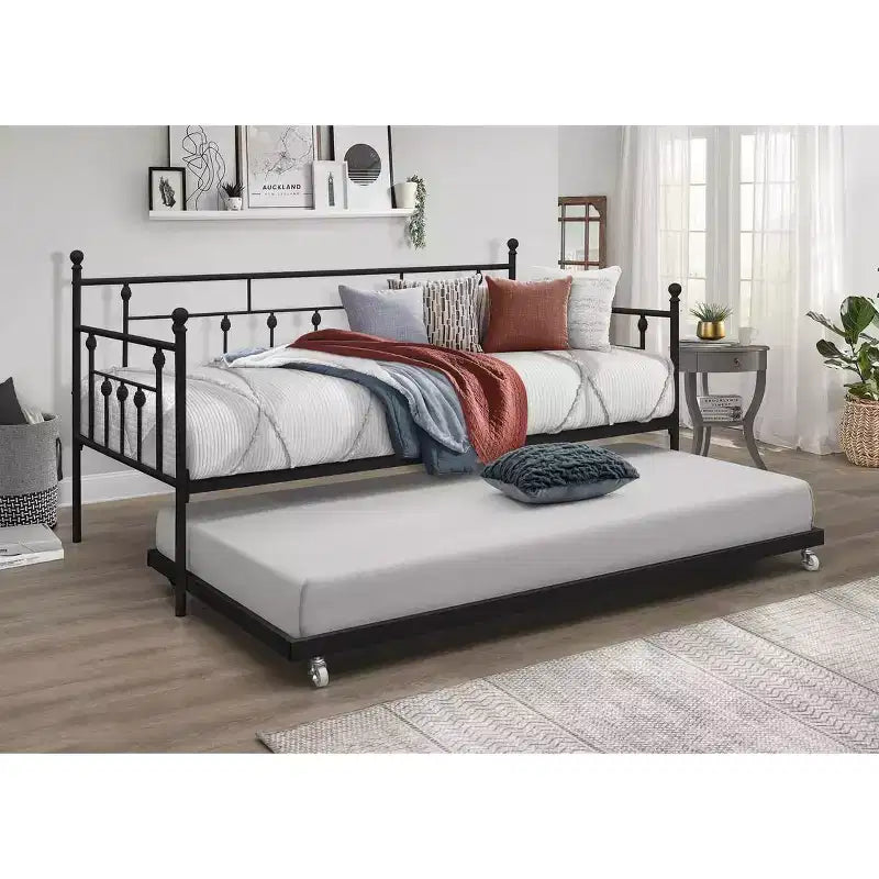 Lit de repos double Richland Home Design avec lit gigogne