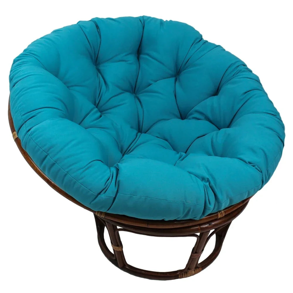 Fauteuil Papasan en rotin Bali 42 po avec coussin en sergé