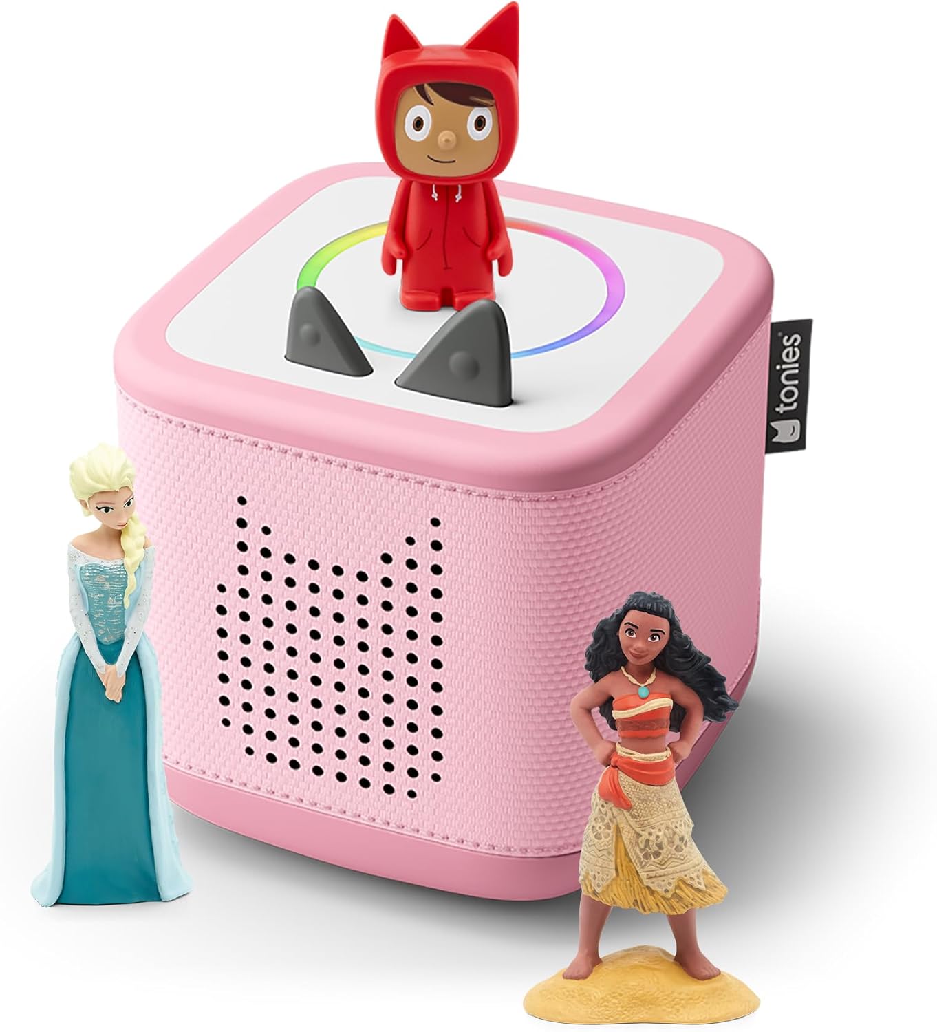 tonies Toniebox 2 Pack Boite à Histoire pour Enfant 1 à 9 Ans, Robuste & Facile à Utiliser, avec Vaiana, Elsa, Rose
